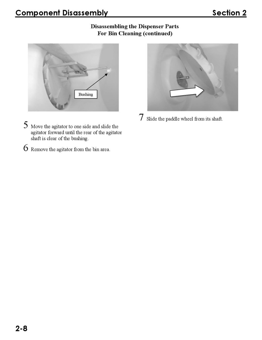 Manitowoc Ice Q300, Q290, Q160 service manual Disassembling the Dispenser Parts For Bin Cleaning 