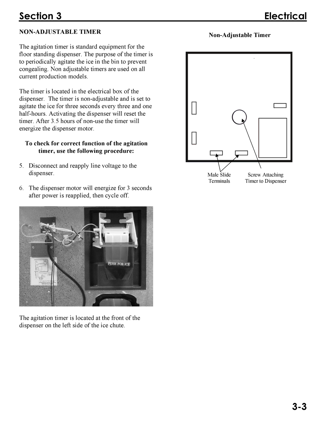 Manitowoc Ice Q290, Q160, Q300 service manual NON-ADJUSTABLE Timer, Non-AdjuVtDble Timer 