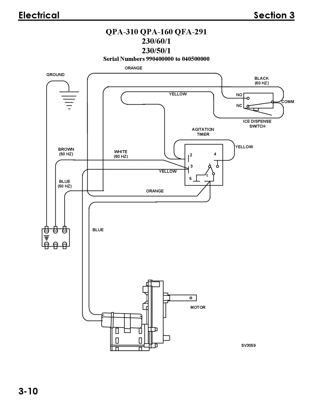 Manitowoc Ice Q160, Q290, Q300 service manual Brown White 