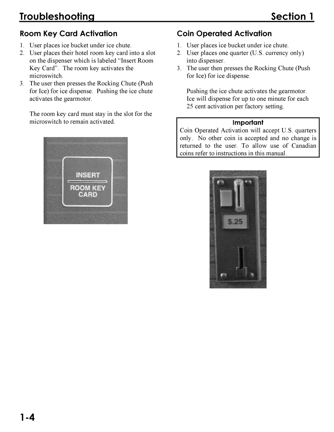 Manitowoc Ice Q300, Q290, Q160 service manual Room Key Card Activation 