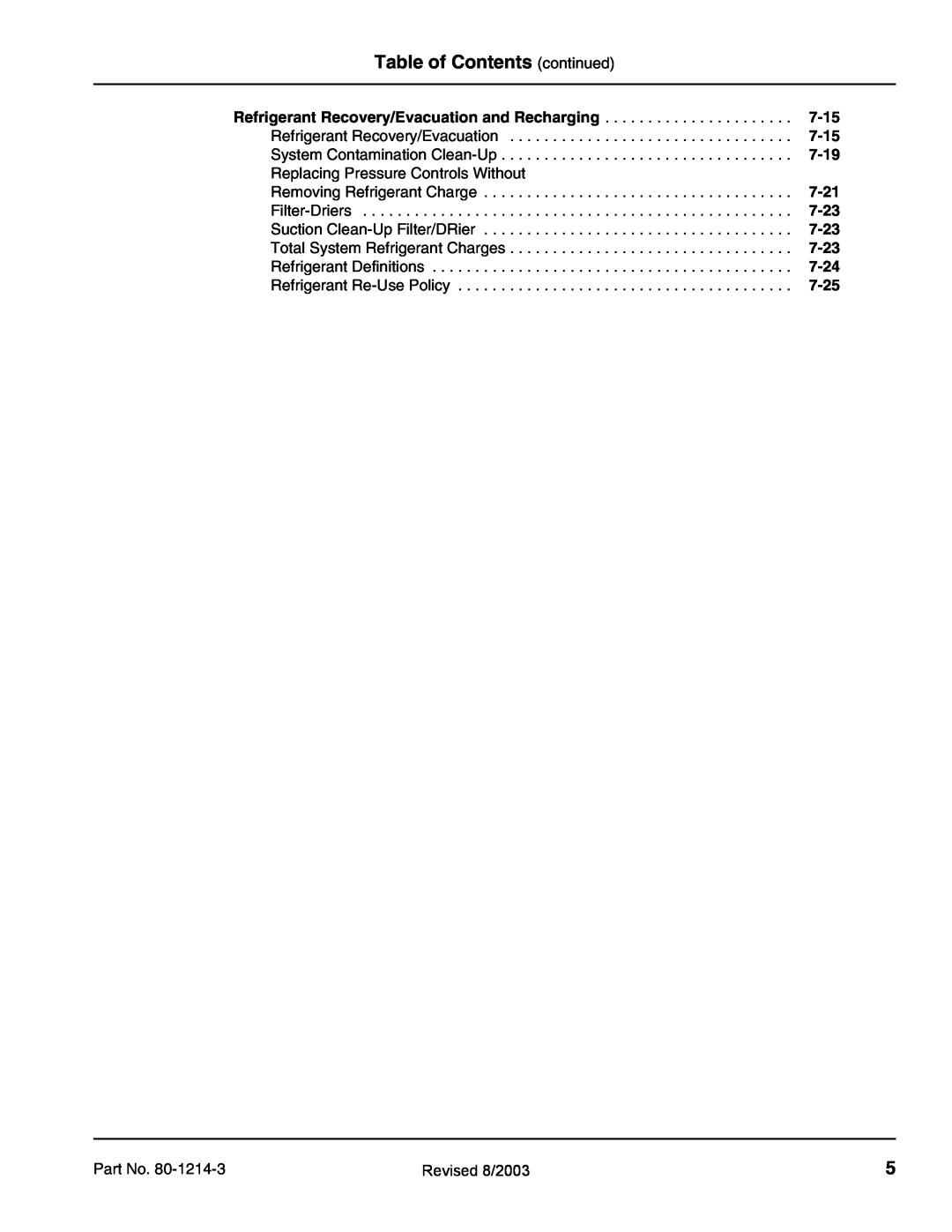Manitowoc Ice QC0700, QF2300, QF0800, QF0400, QF2200 service manual Table of Contents continued 