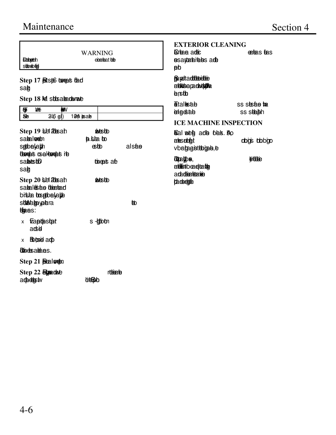 Manitowoc Ice QM20 service manual Exterior Cleaning, ICE Machine Inspection 