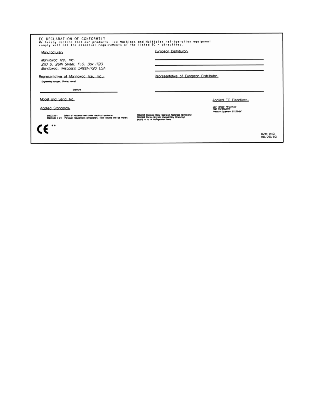 Manitowoc Ice QM45 Series service manual 