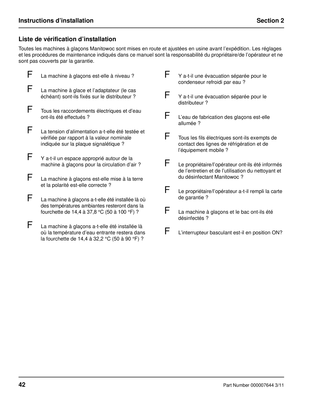 Manitowoc Ice RF manual 