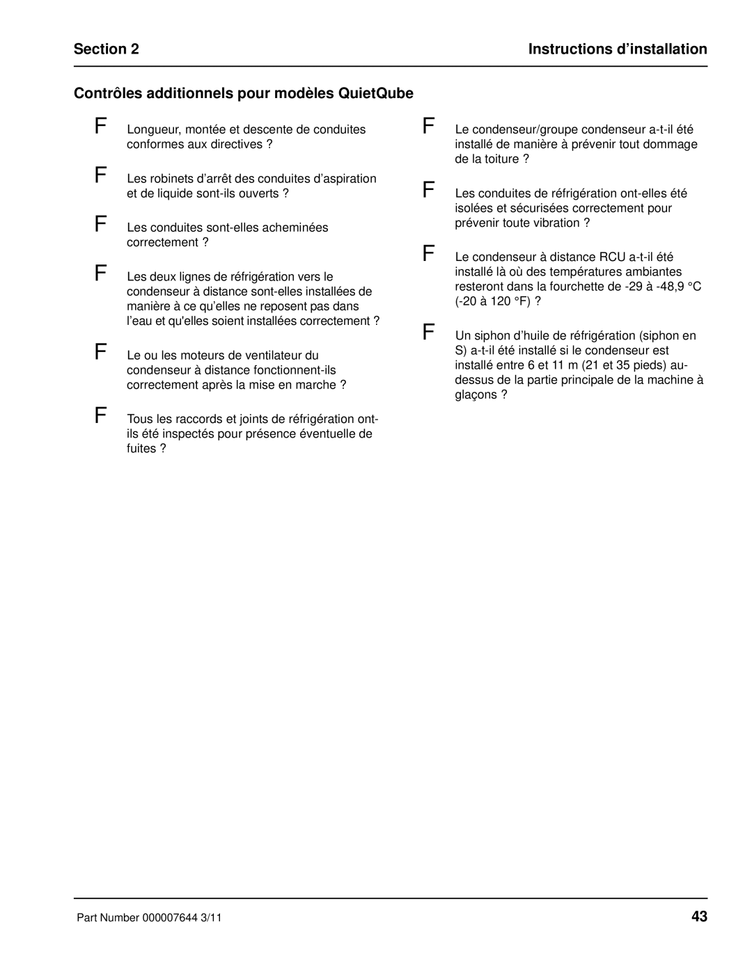 Manitowoc Ice RF manual Part Number 000007644 3/11 