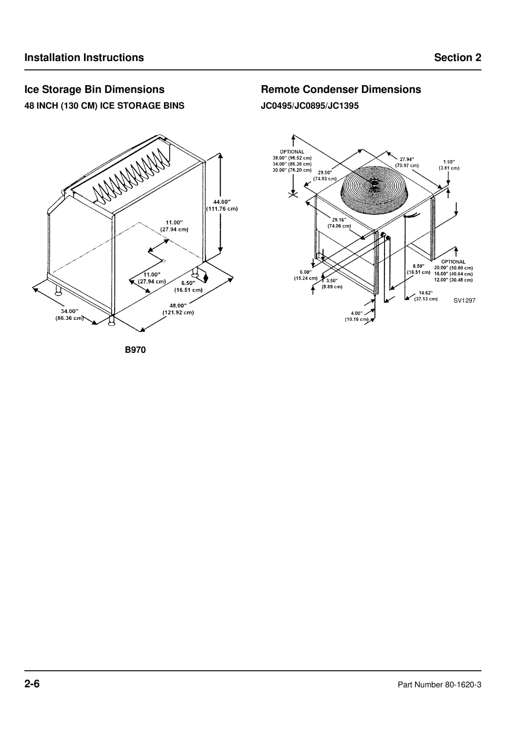 Manitowoc Ice manual Inch 130 CM ICE Storage Bins, B970 