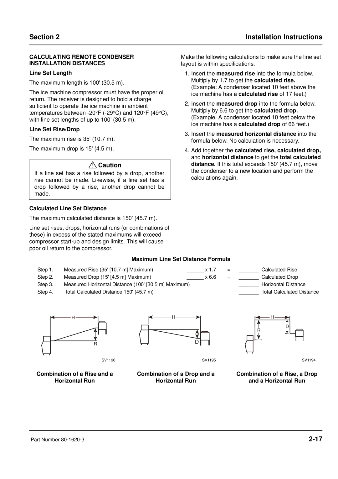 Manitowoc Ice S manual Calculating Remote Condenser Installation Distances 