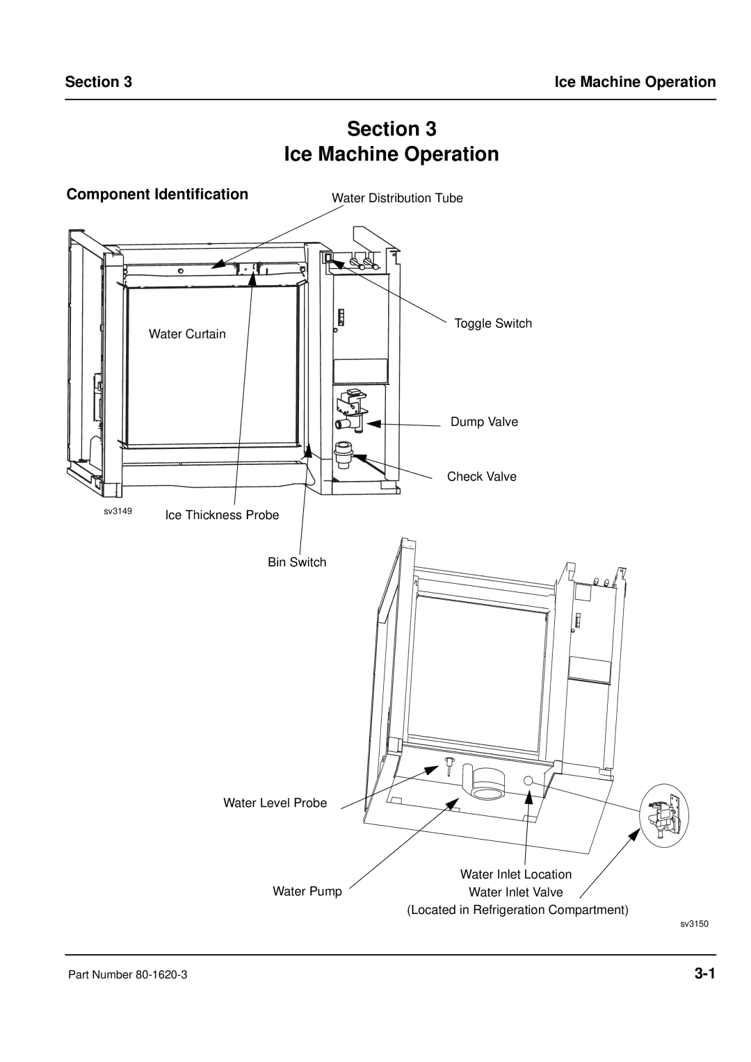 Manitowoc Ice manual Section Ice Machine Operation, Component Identification 