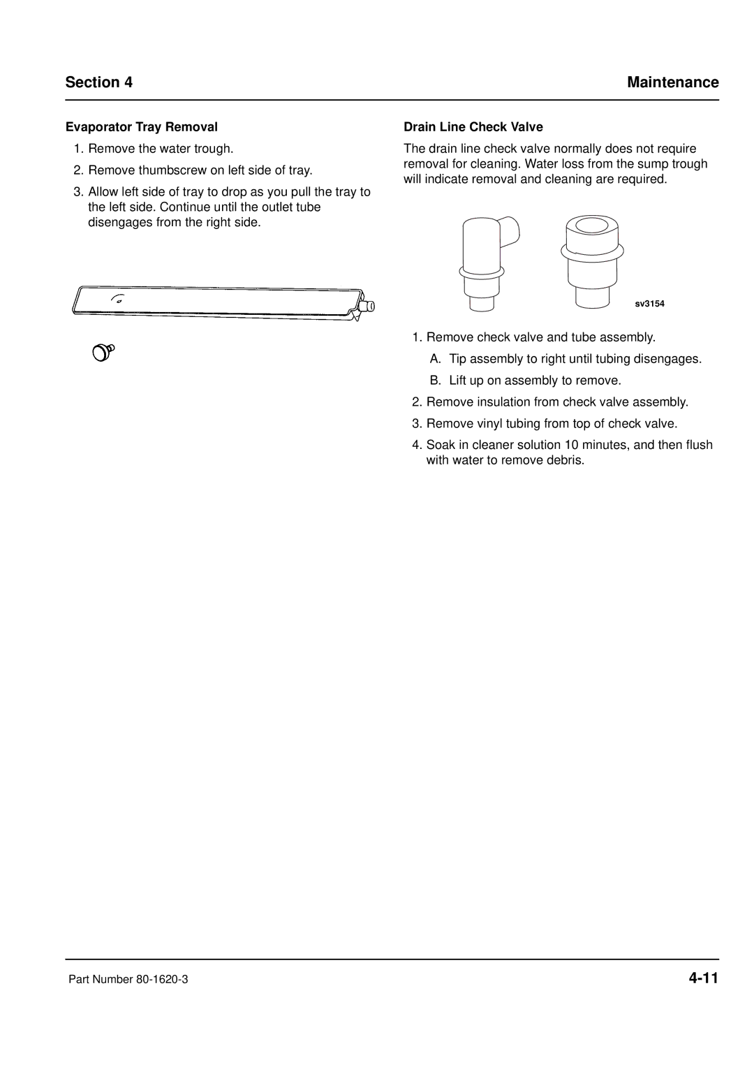 Manitowoc Ice S manual Evaporator Tray Removal, Drain Line Check Valve 