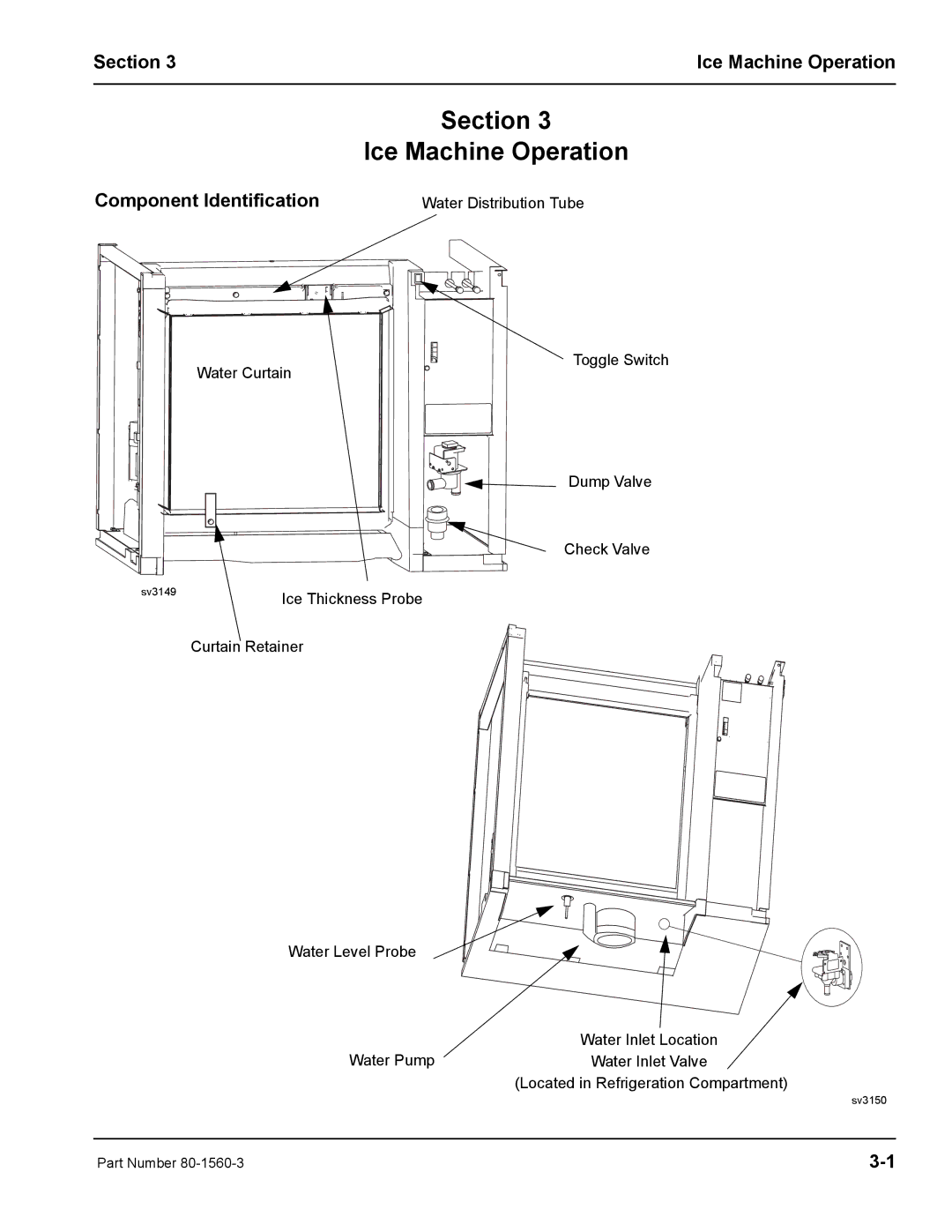 Manitowoc Ice S0850M manual Section Ice Machine Operation, Component Identification 