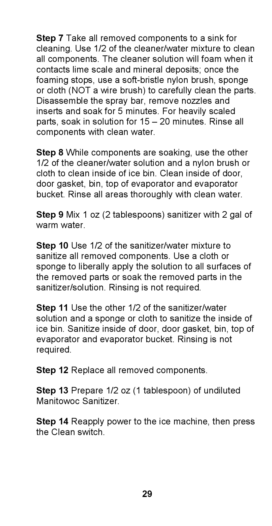 Manitowoc Ice STH003 manual 