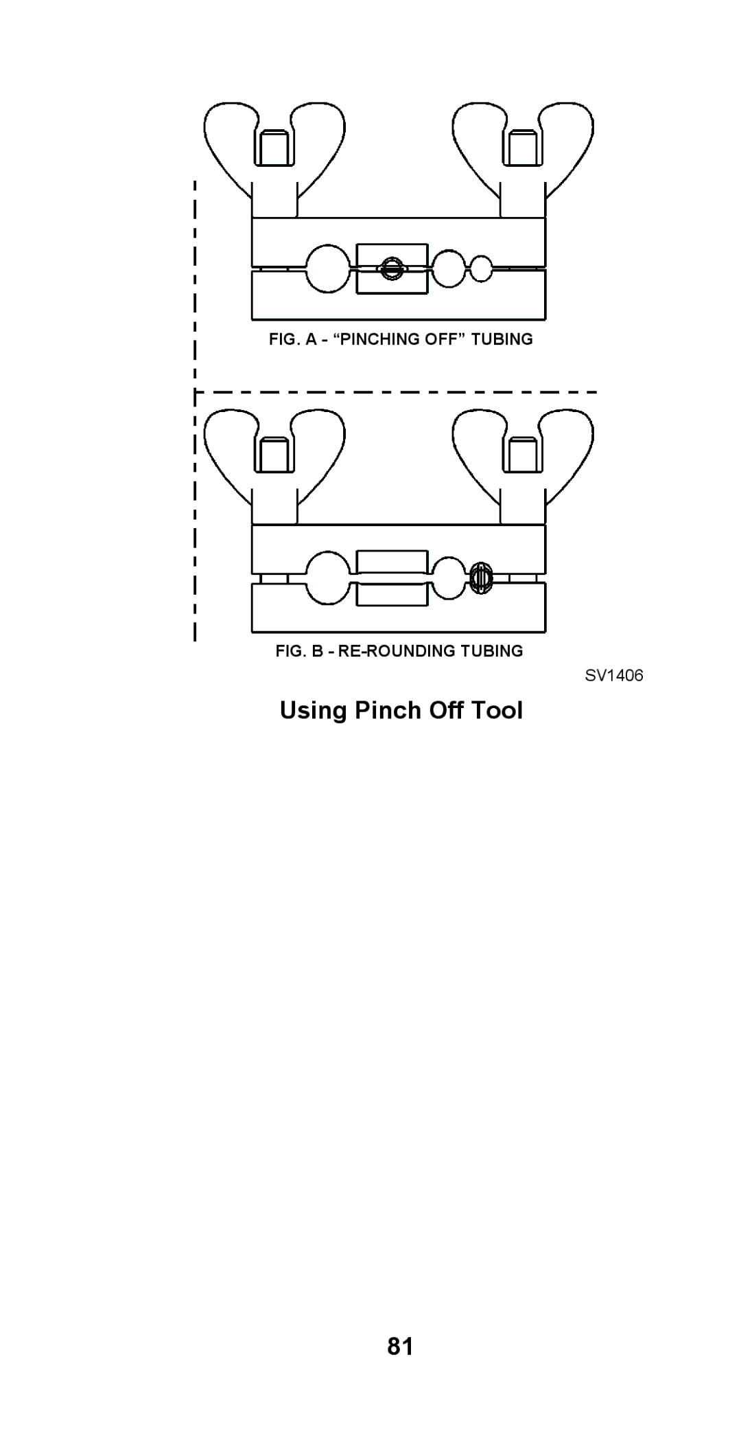 Manitowoc Ice STH003 manual Using Pinch Off Tool, FIG. a Pinching OFF Tubing 