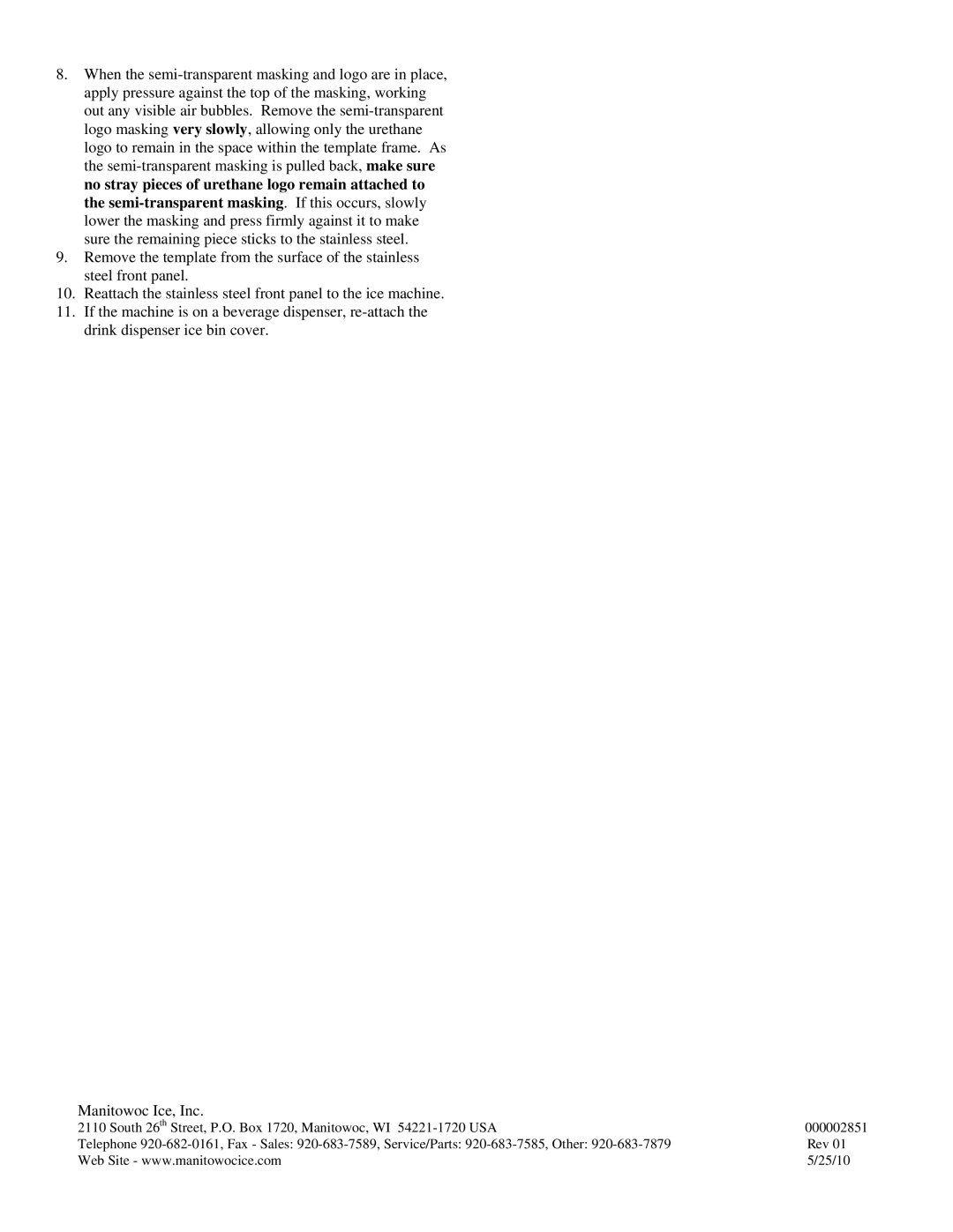 Manitowoc Ice S1470C, SY0674C, SD1472C, S600C, SD0672C, SY1474C manual 