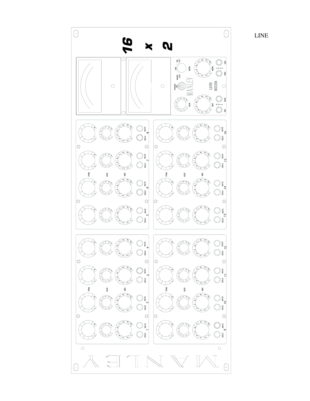 Manley Labs 16 X 2 Tube Mixer owner manual Line 