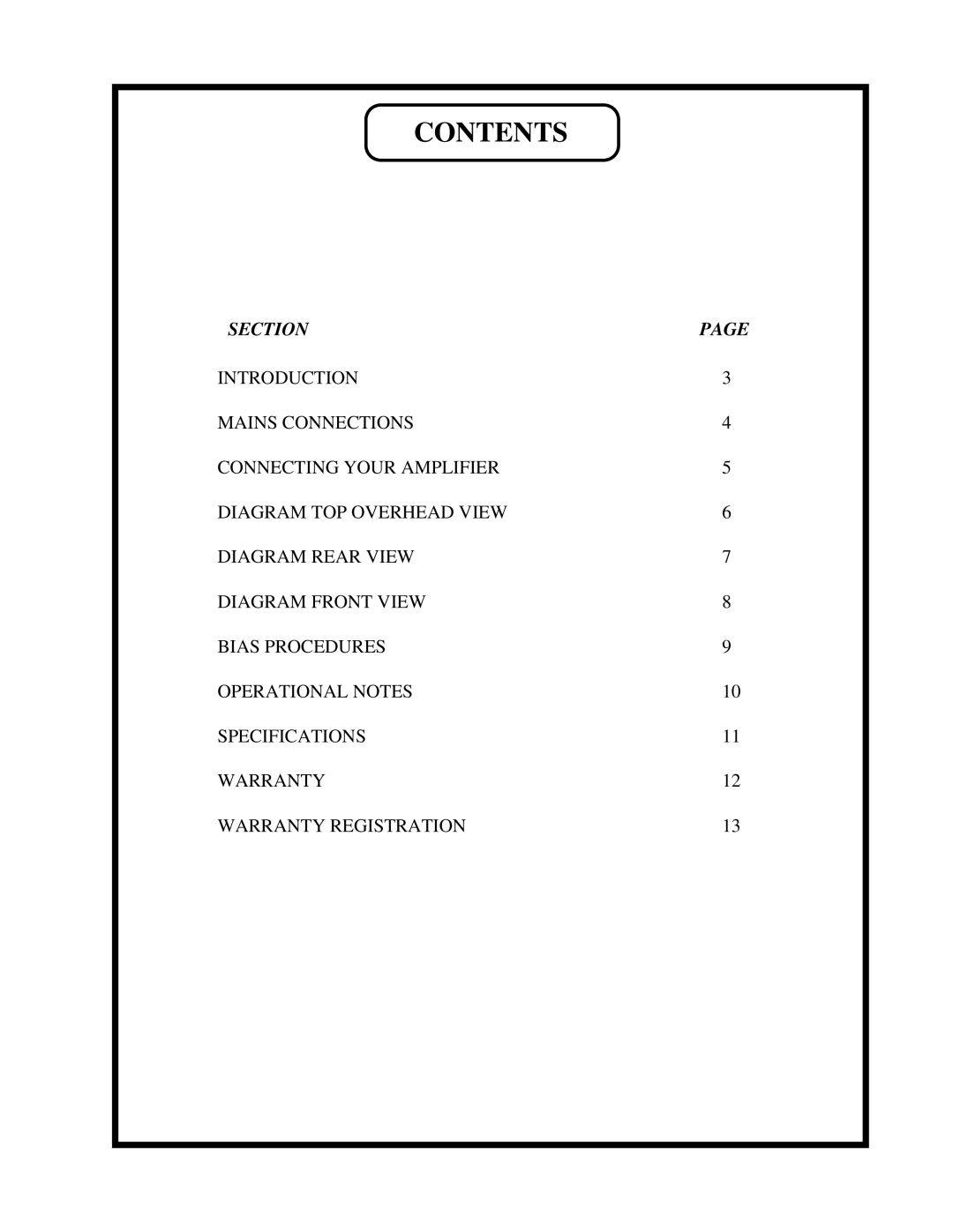 Manley Labs 50/50 owner manual Contents 