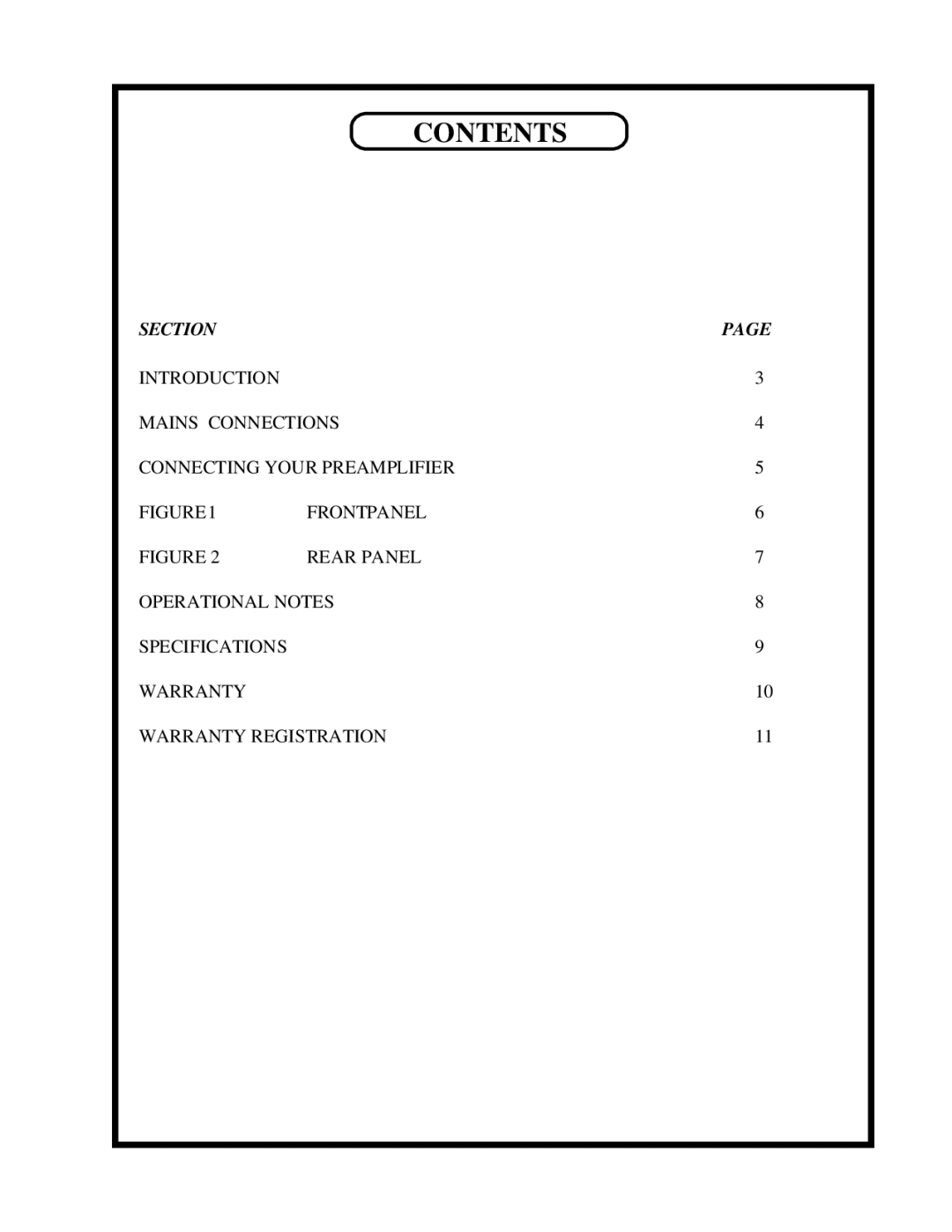 Manley Labs CONTROL MASTER PREAMPLIFIER owner manual Contents 