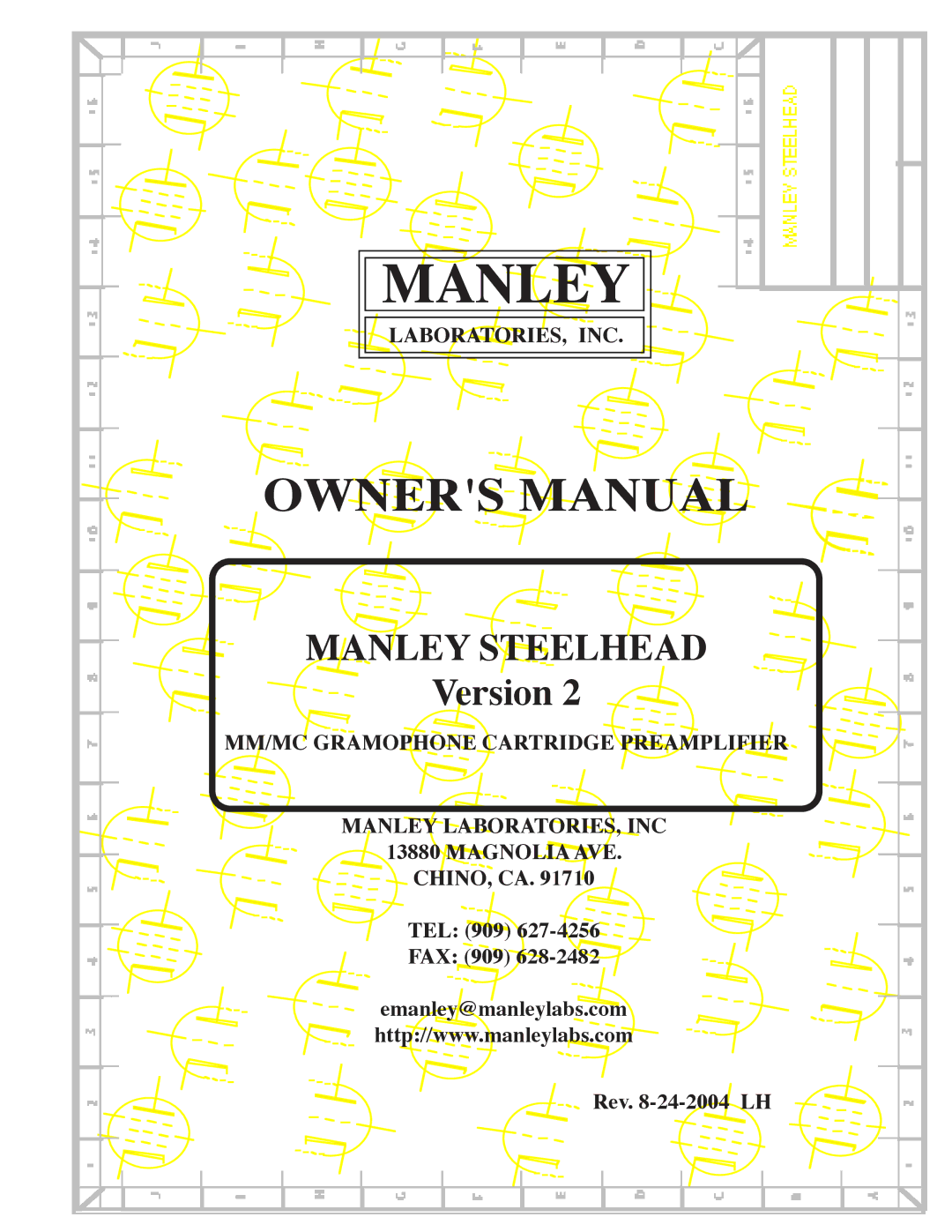 Manley Labs MM/MC GRAMOPHONE CARTRIDGE PREAMPLIFIER owner manual Manley Steelhead 