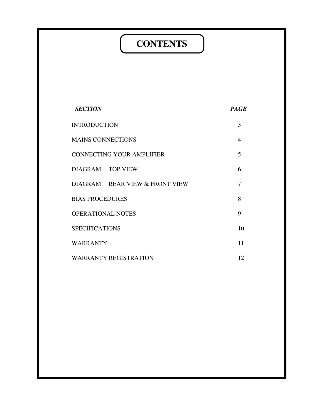 Manley Labs STEREO 75+75 WATT AMPLIFIER owner manual Contents 