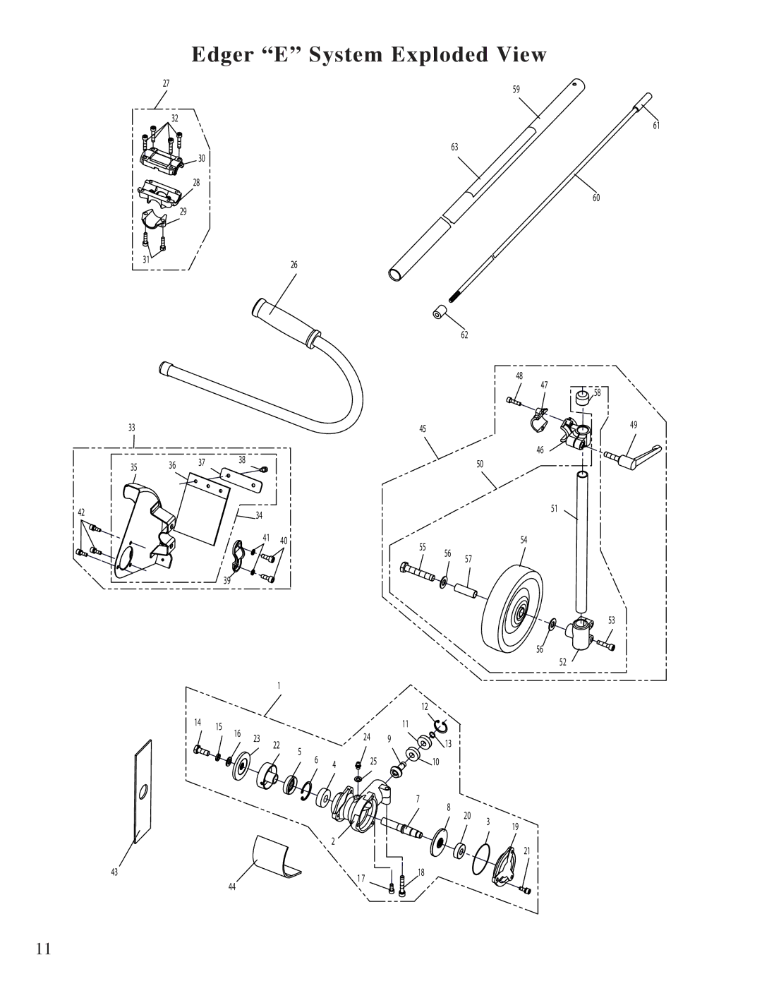 Mantis E" System owner manual Edger E System Exploded View 