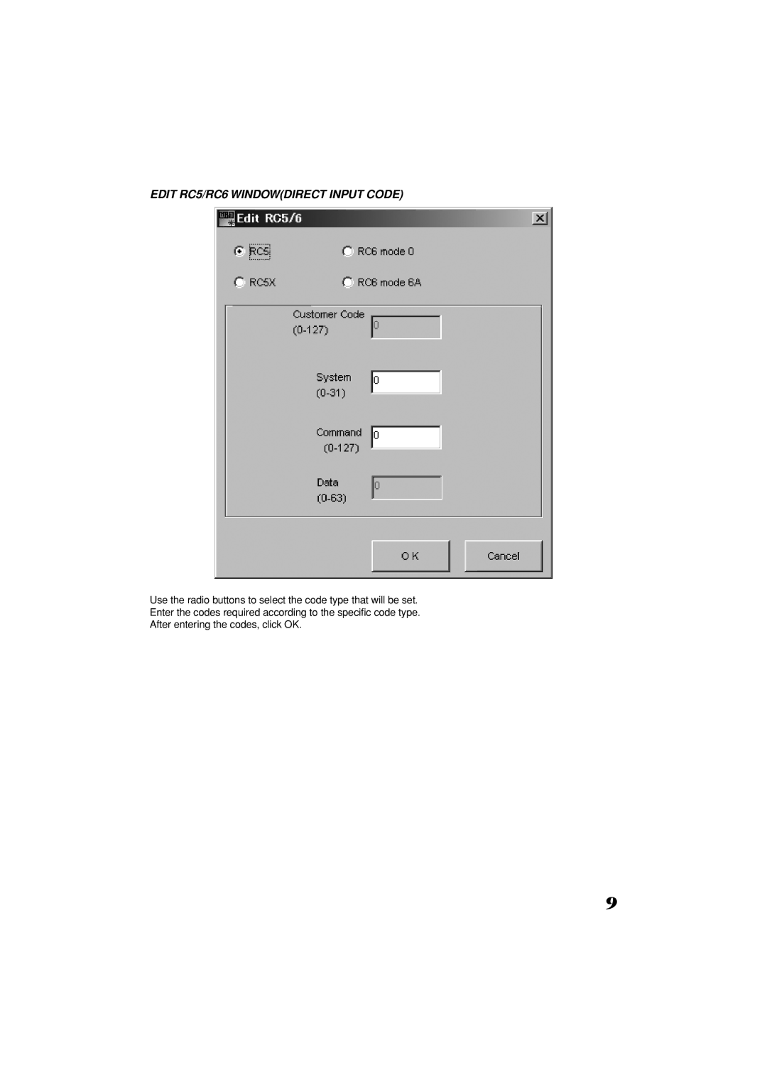 Marantz 3 manual Edit RC5/RC6 Windowdirect Input Code 