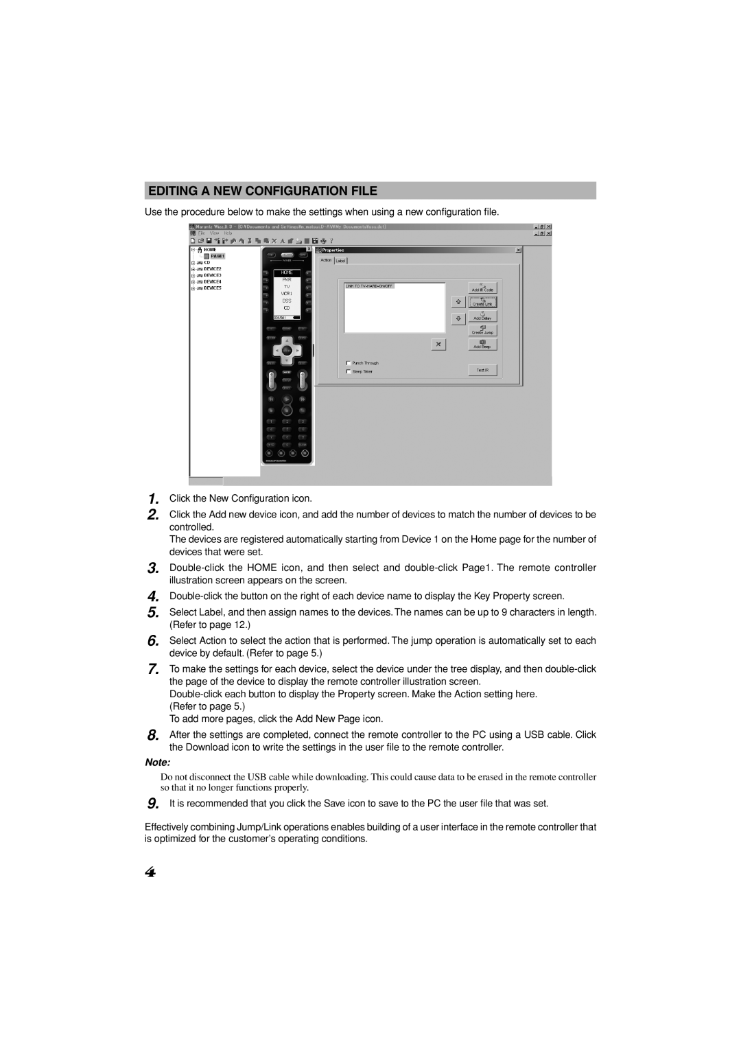 Marantz 3 manual Editing a NEW Configuration File 