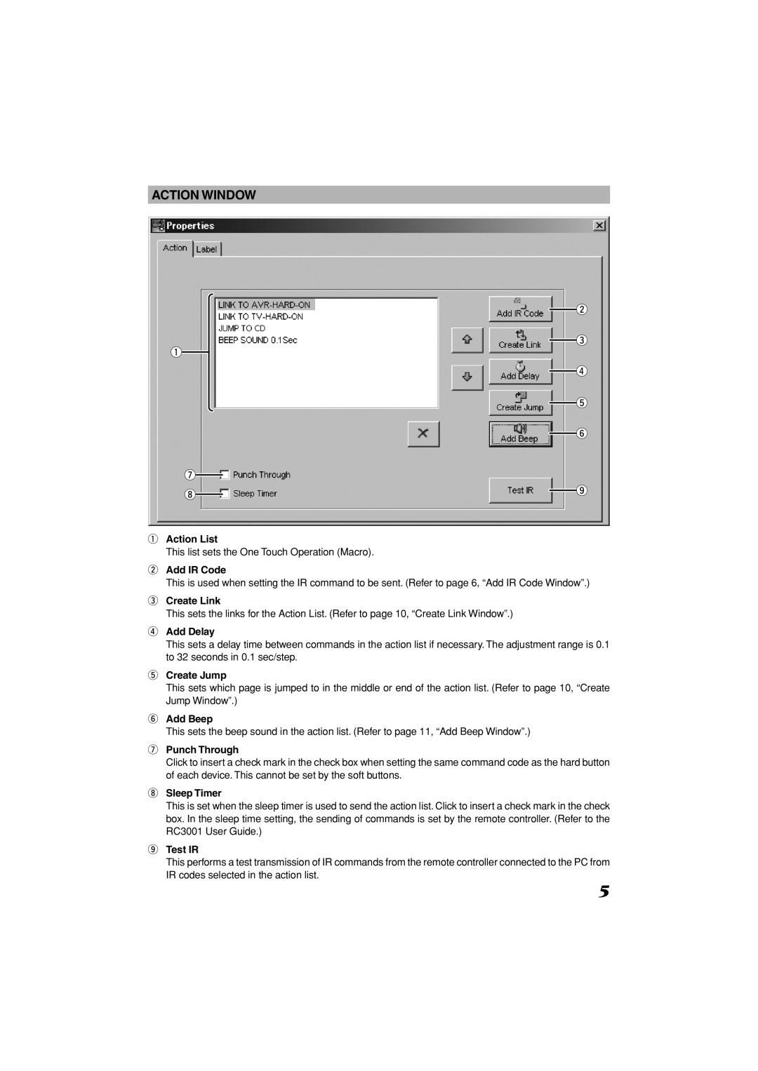 Marantz 3 manual Action Window 