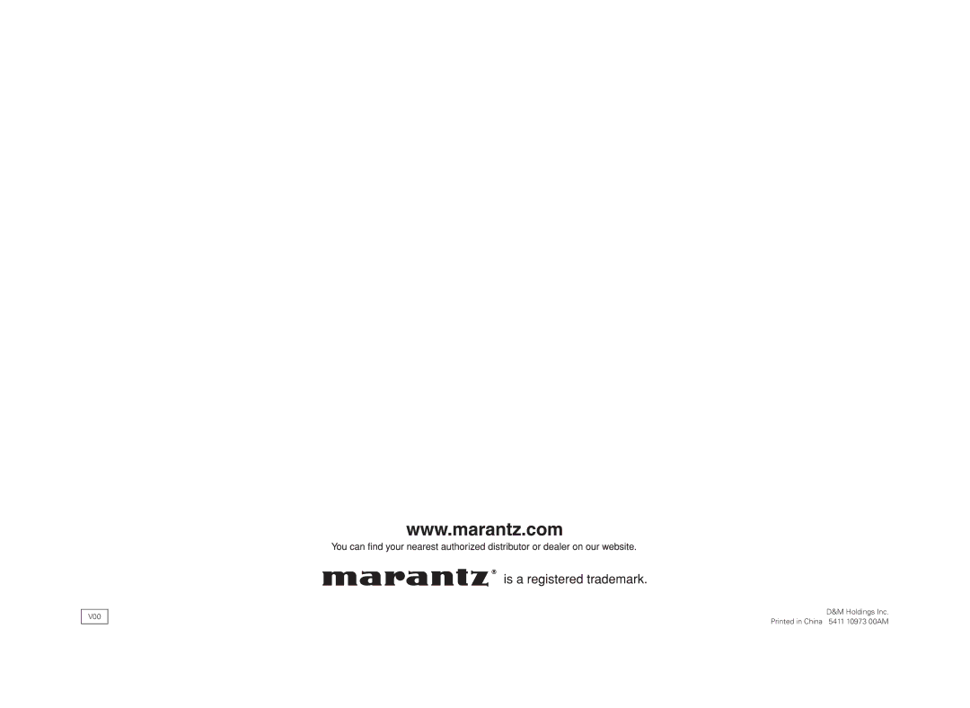 Marantz AV8801 manual V00 