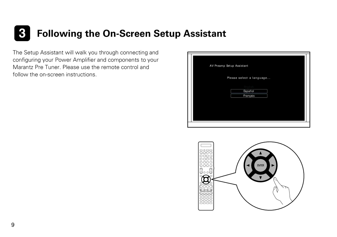 Marantz AV8802 quick start Following the On-Screen Setup Assistant 