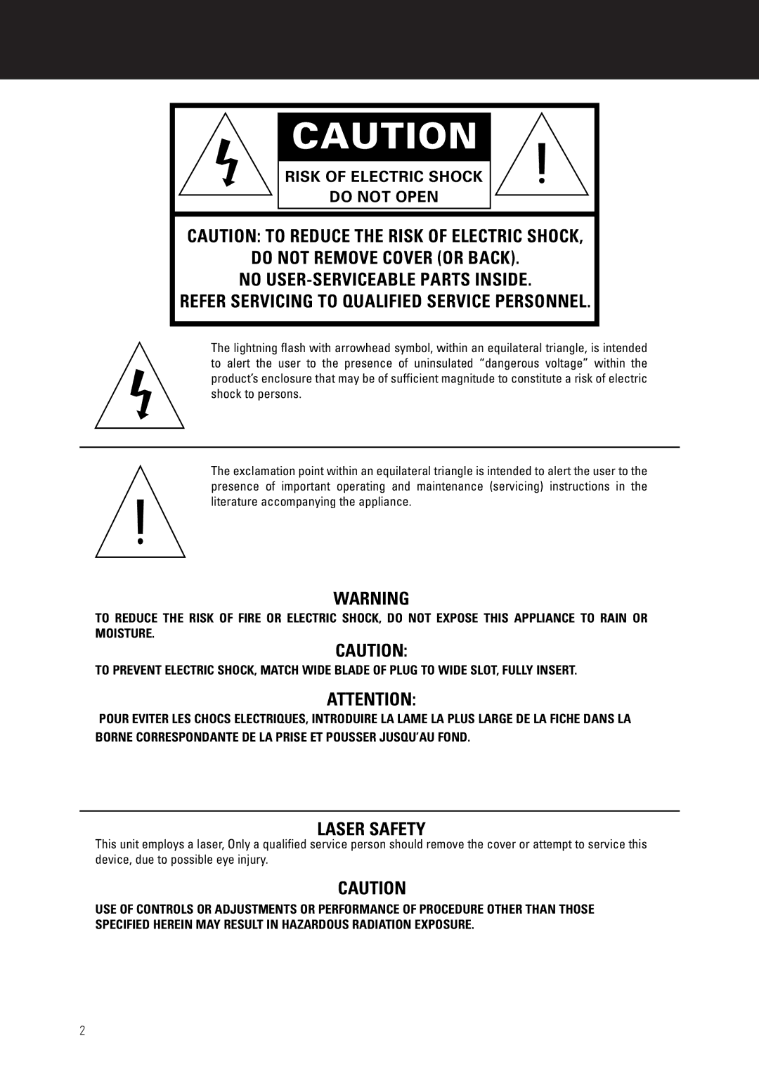 Marantz CD5000 manual Laser Safety 