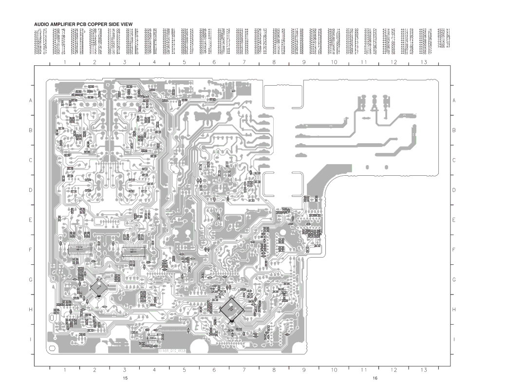 Marantz CD6000SE service manual Audio Amplifier PCB Copper Side View 