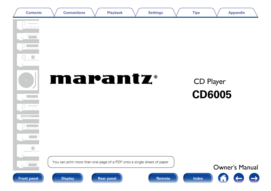 Marantz CD6005 appendix 