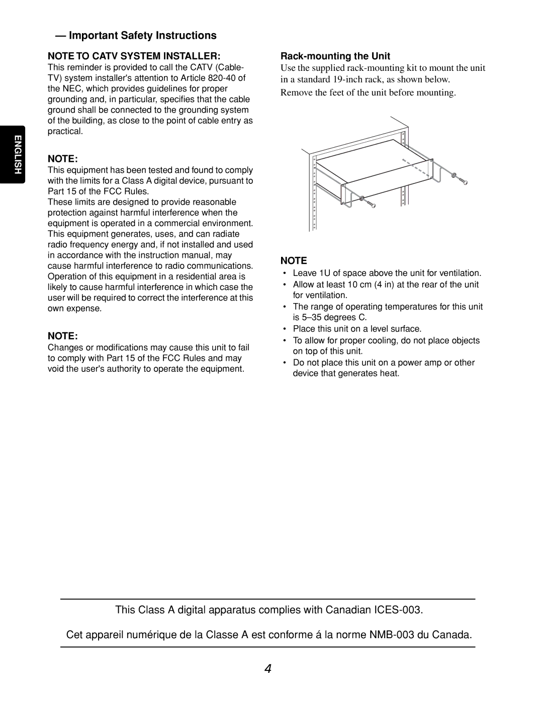 Marantz CDR632 manual Rack-mounting the Unit 