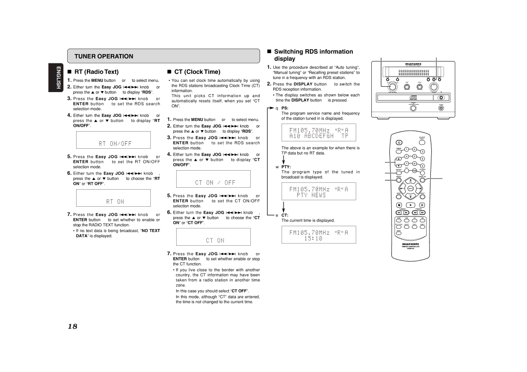 Marantz CR401 manual Pty 