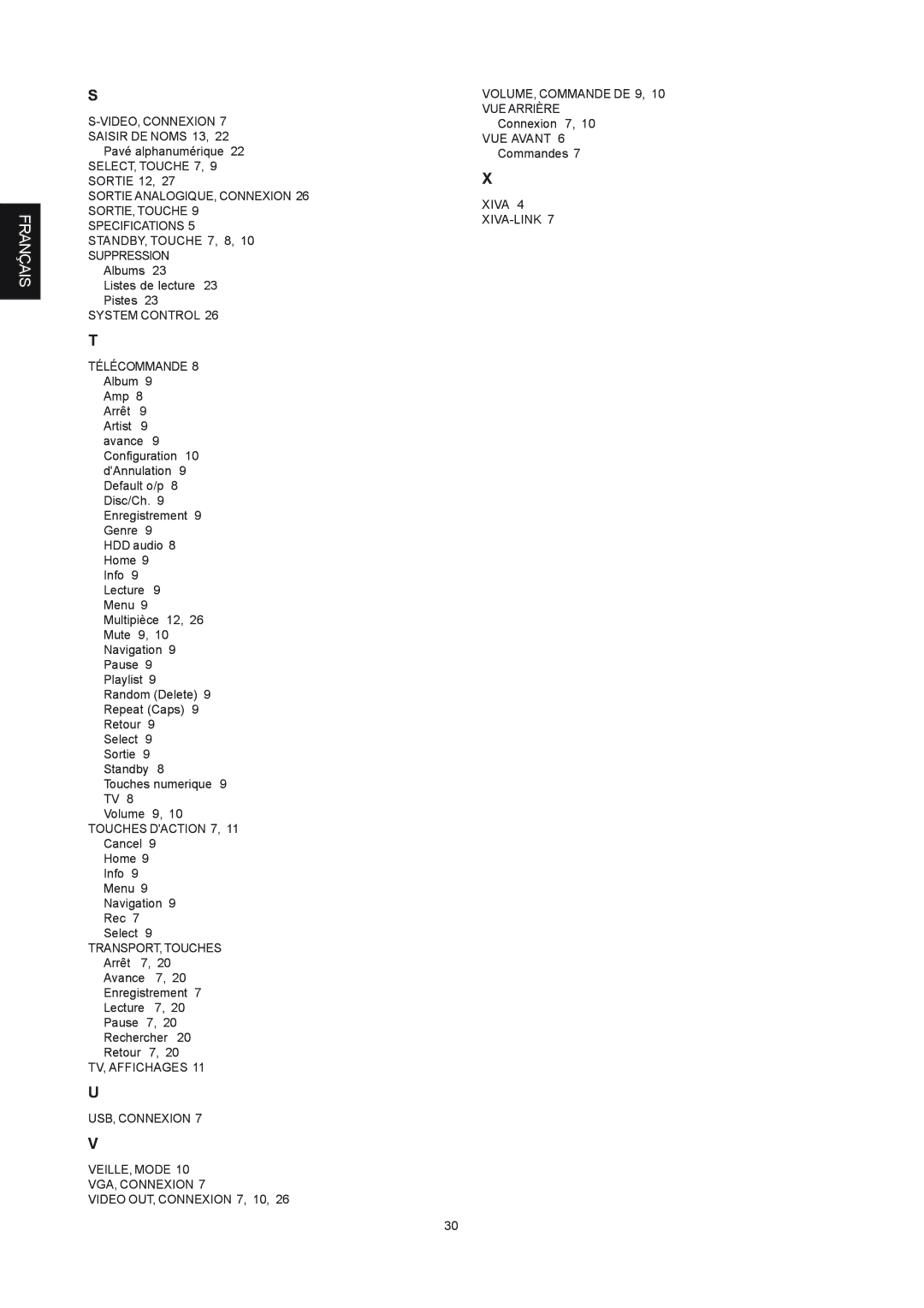 Marantz DH9300 manual VIDEO, Connexion Saisir DE Noms 13, SELECT, Touche 7, System Control Télécommande, Touches Daction 7 