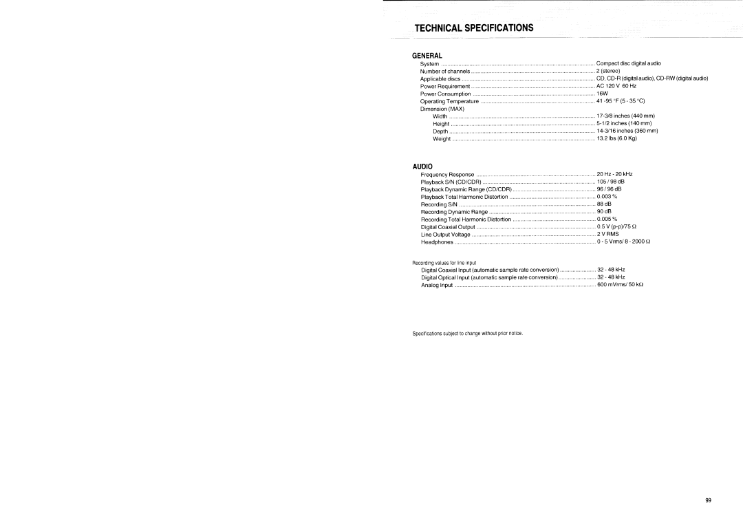 Marantz DR4160 manual 