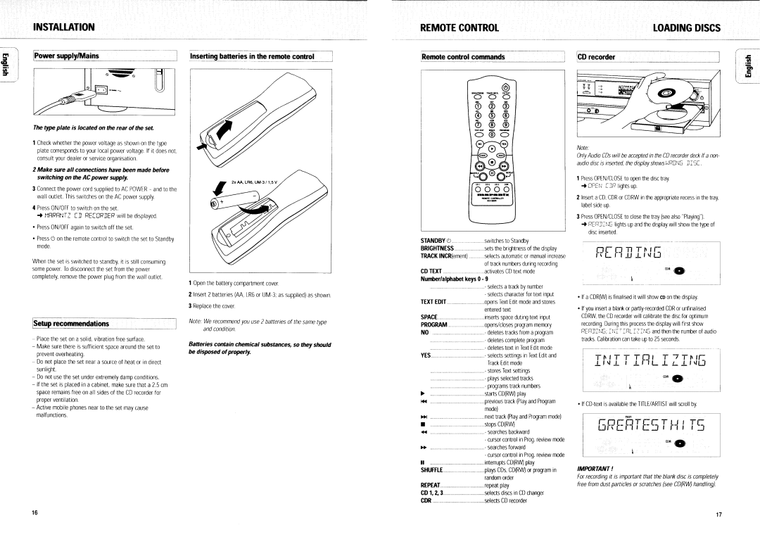 Marantz DR4160 manual 