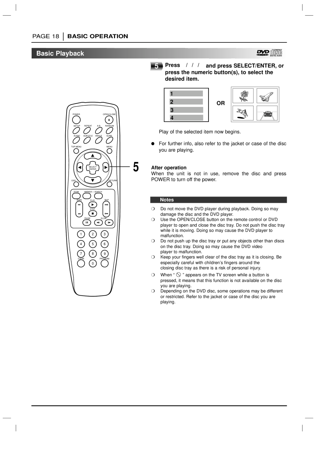 Marantz DV3100 manual After operation, Power to turn off the power 