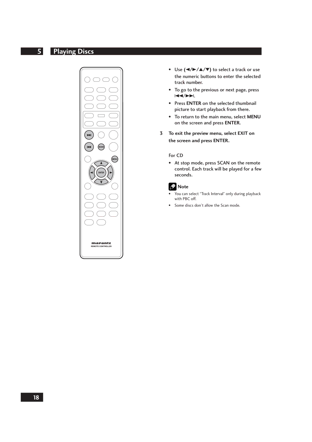 Marantz DV4001 manual Playing Discs 