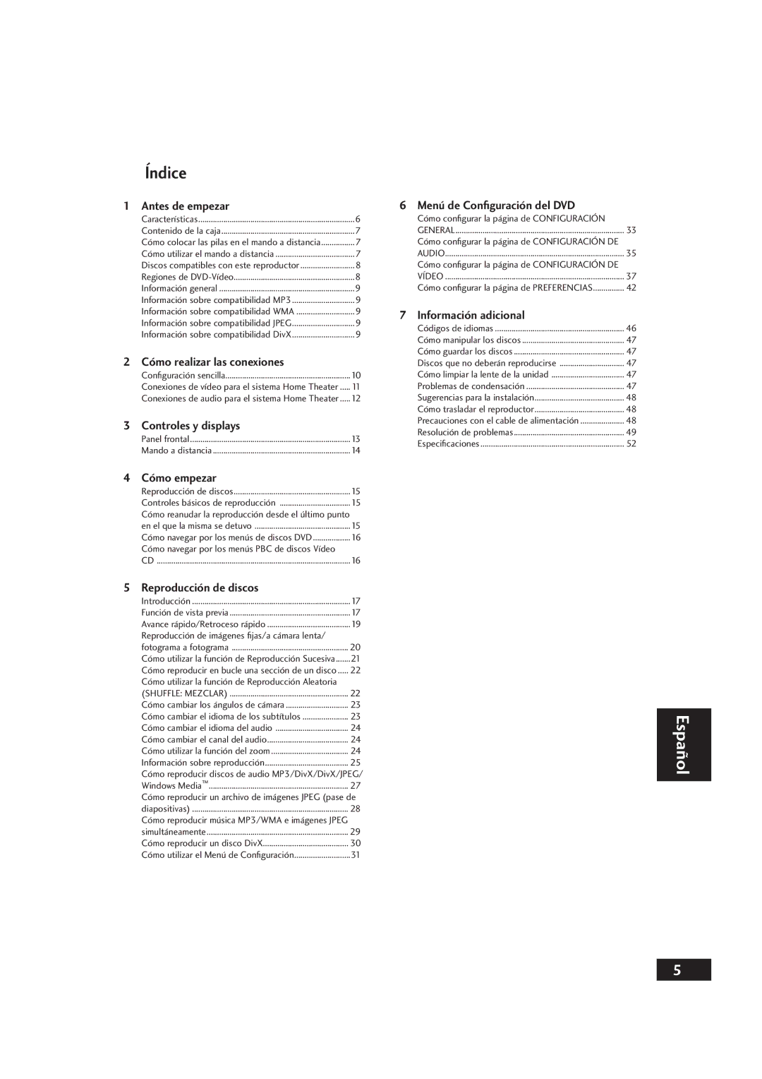 Marantz DV4001 manual Español 