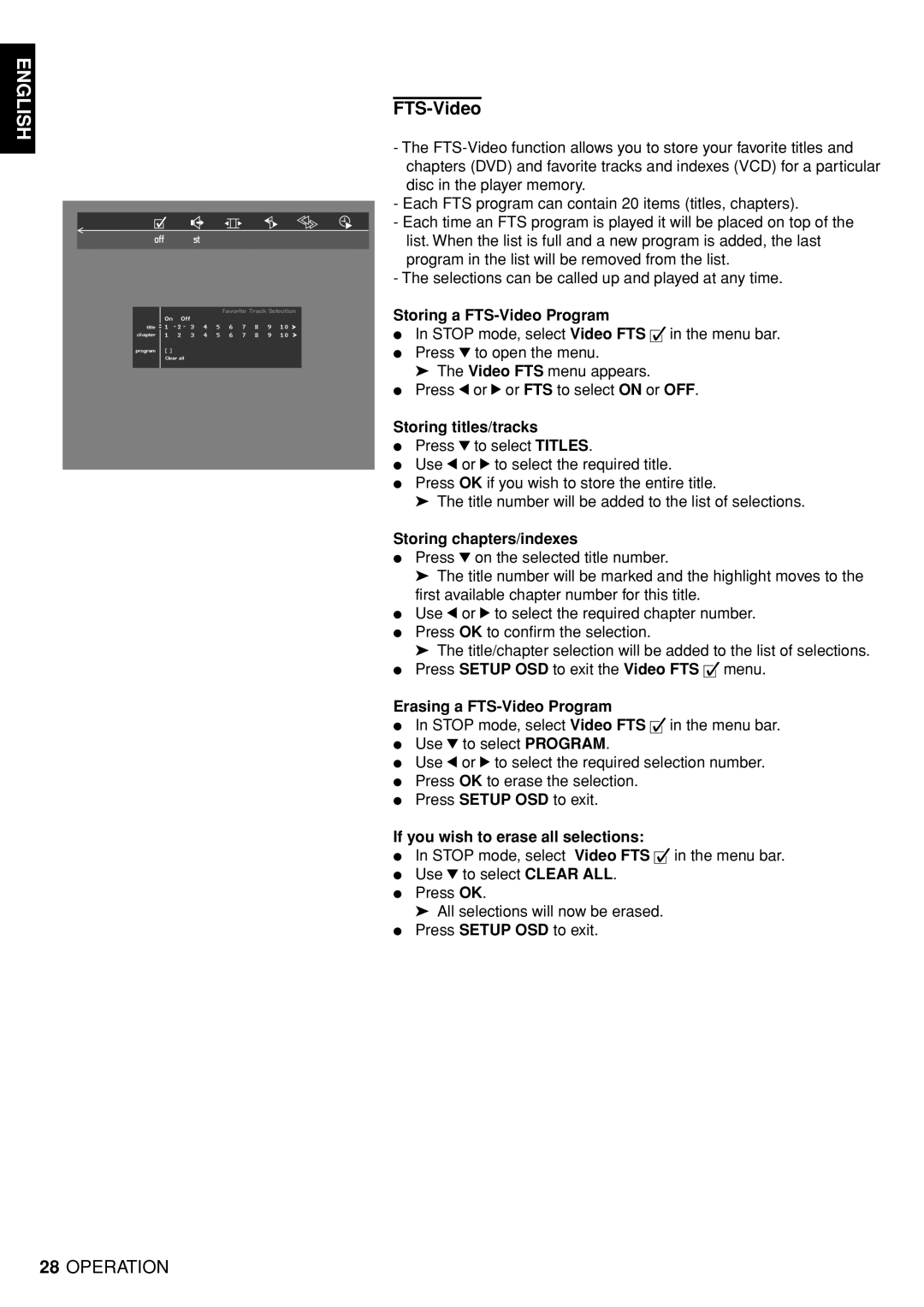 Marantz DV4100 manual FTS-Video 