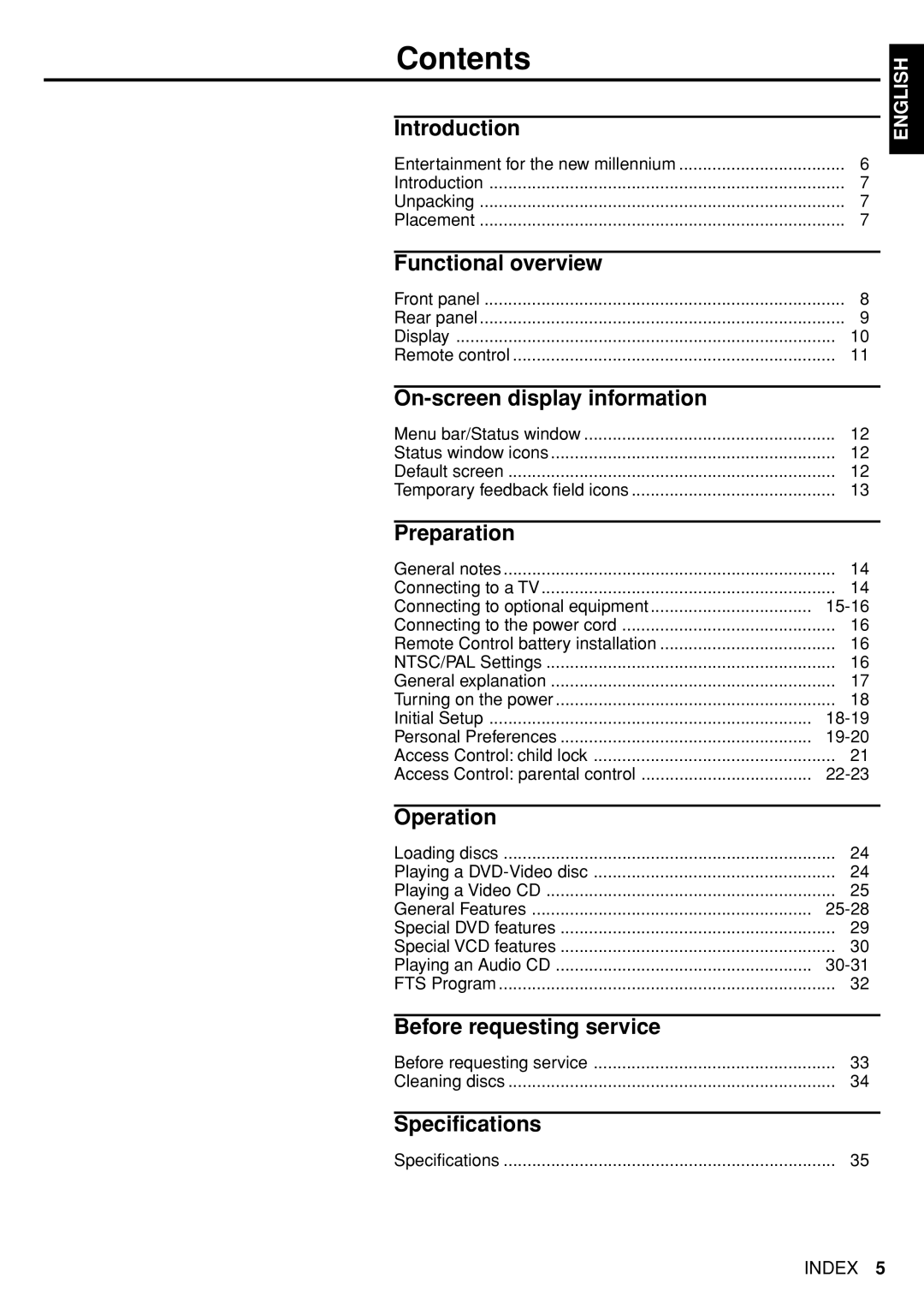 Marantz DV4100 manual Contents 