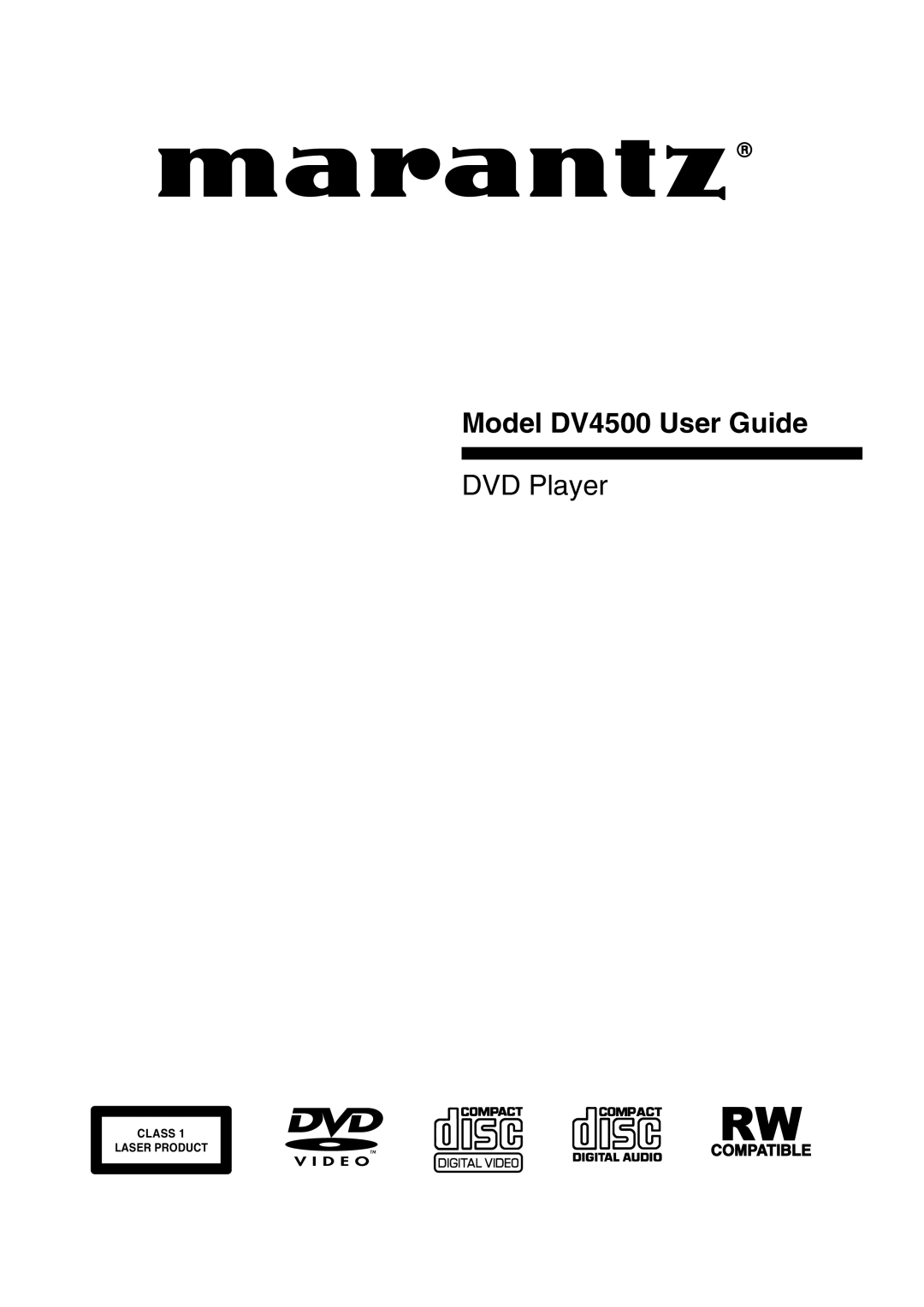 Marantz manual Model DV4500 User Guide, Vii 