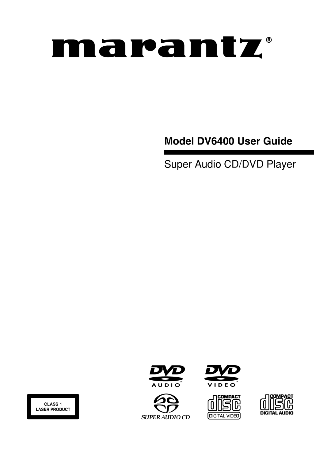 Marantz manual Model DV6400 User Guide, Vii 