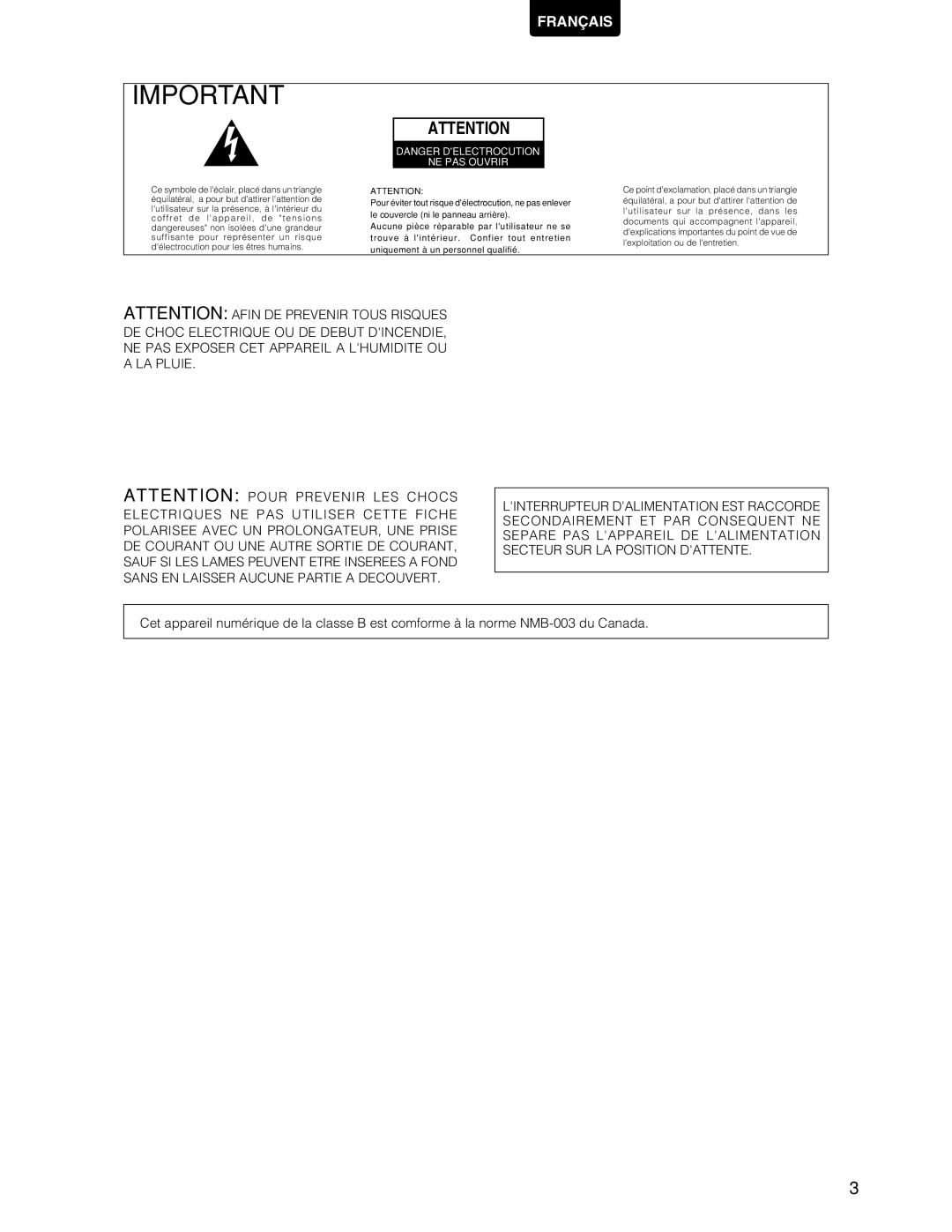 Marantz DV7110 manual Français 