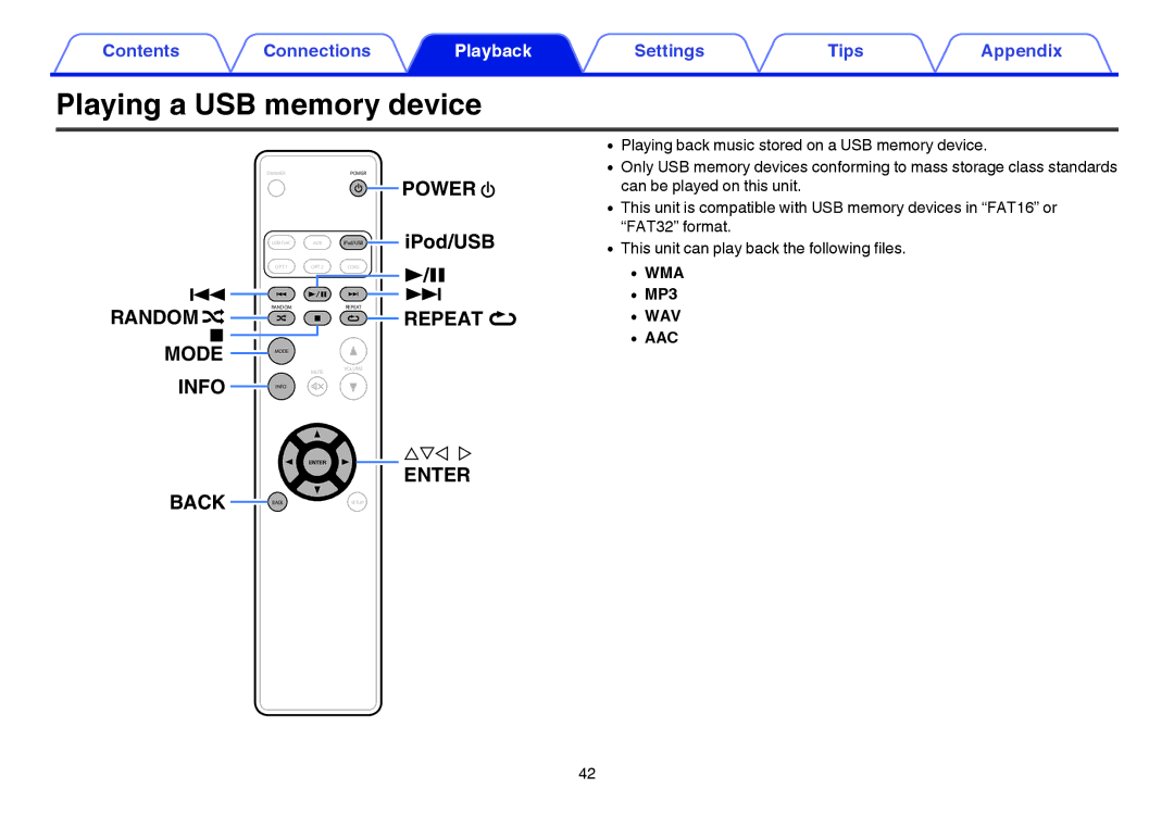 Marantz HD-DAC1 owner manual Playing a USB memory device, MP3 