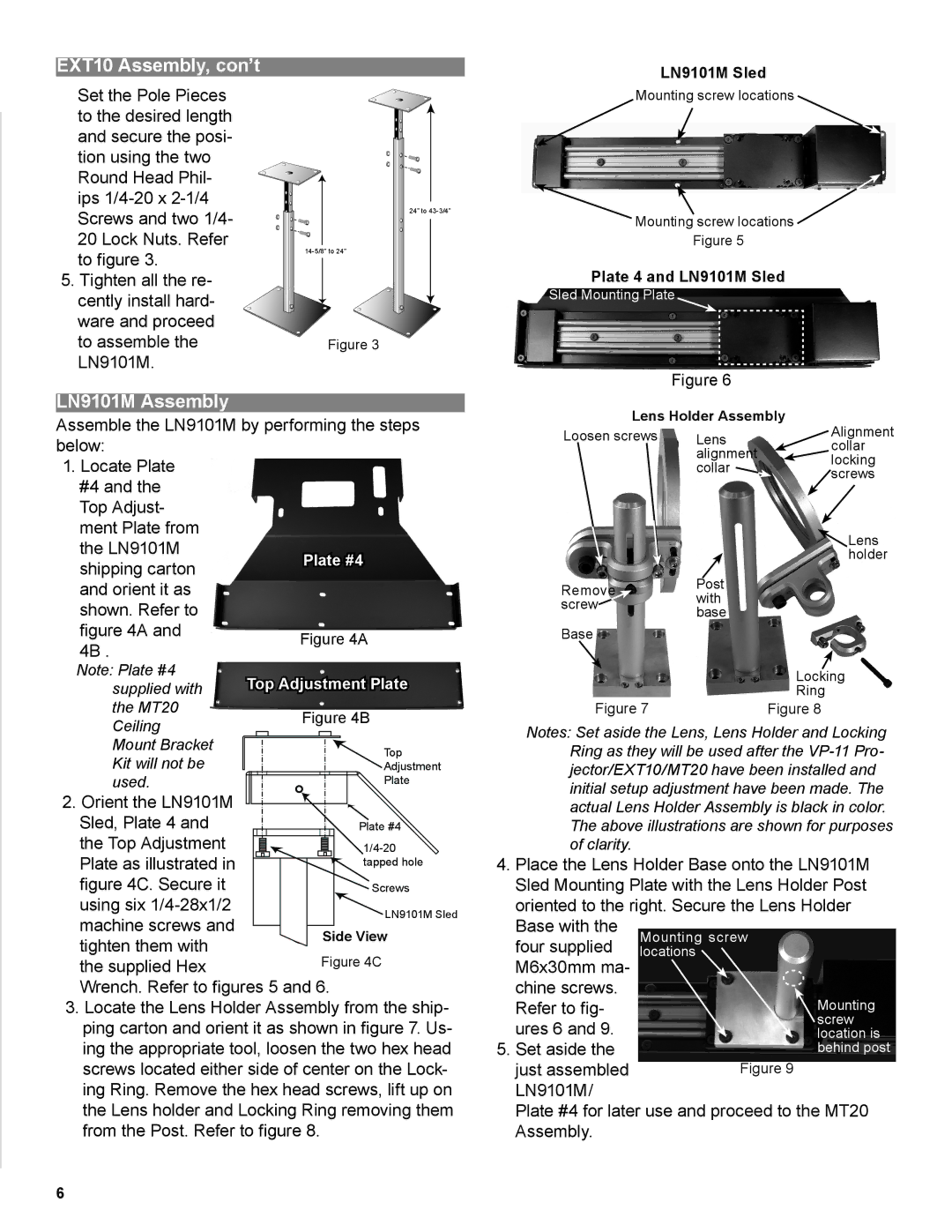 Marantz manual EXT10 Assembly, con’t, LN9101M Assembly 