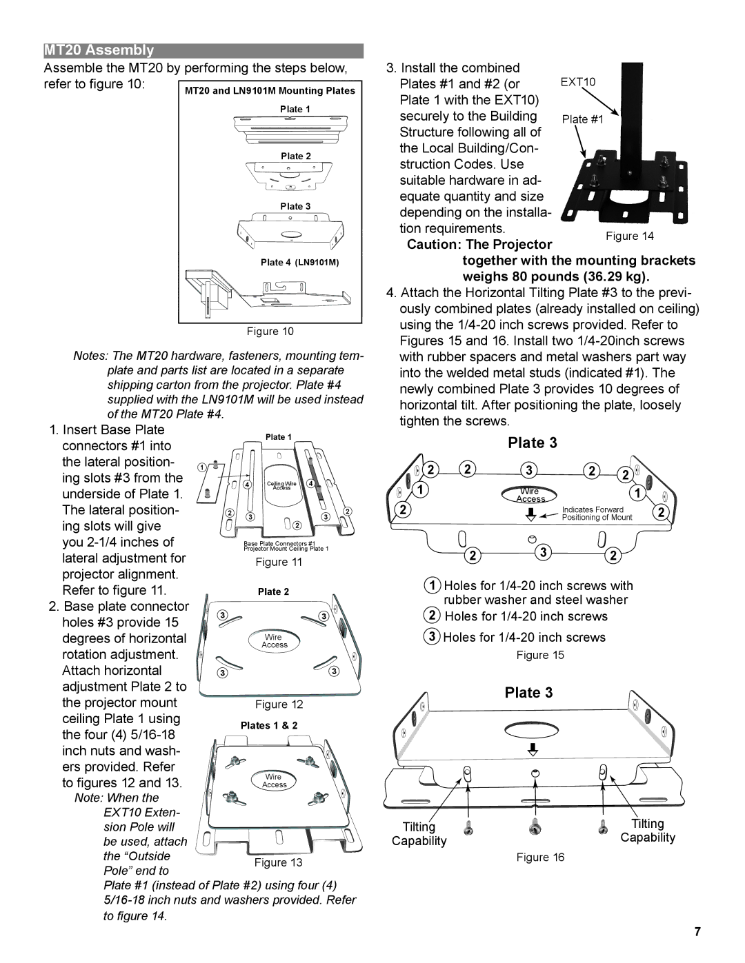 Marantz LN9101M manual MT20 Assembly, Refer to figure 