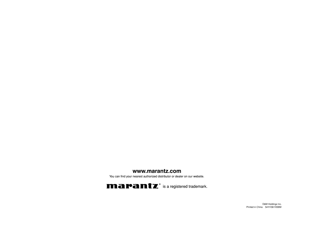 Marantz M-CR603 manual 