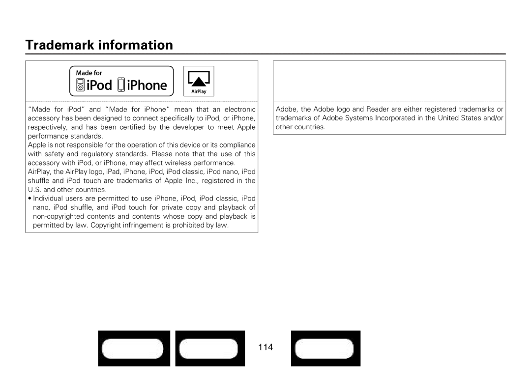 Marantz M-CR610 appendix Trademark information 