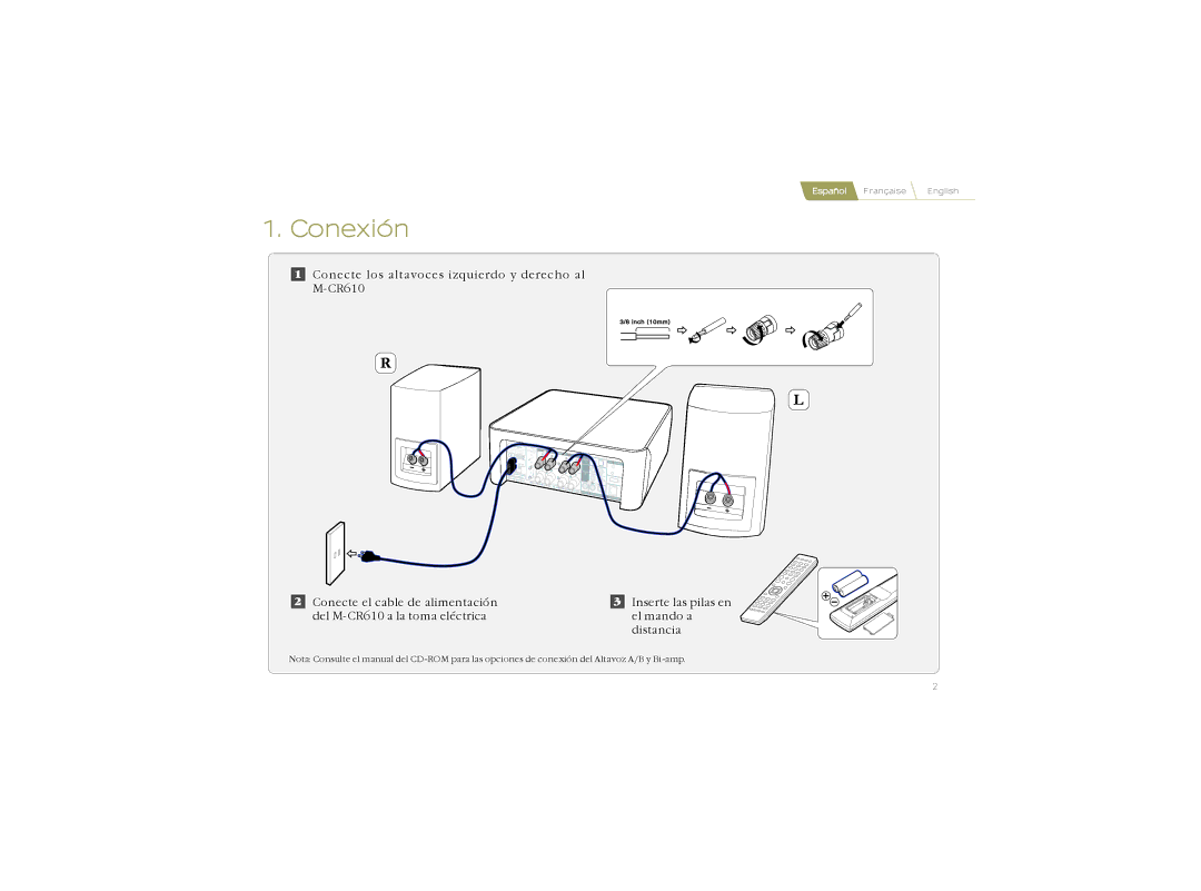 Marantz M-CR610 setup guide Conexión 